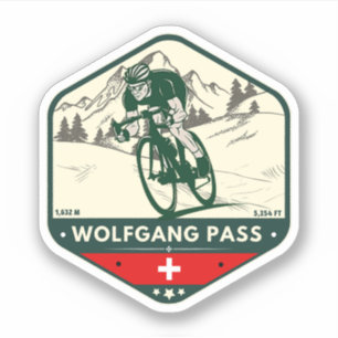 Sticker circuit moto dans les alpes suisses du col Wolfgan