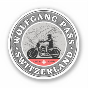 Sticker circuit moto dans les alpes suisses du col Wolfgan