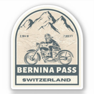 Sticker circuit moto dans les alpes suisses par le col de