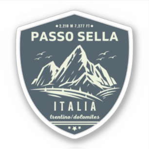 Sticker Circuit moto dans les montagnes italiennes passo S