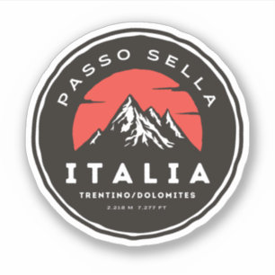 Sticker circuit moto dans les montagnes italiennes passo S