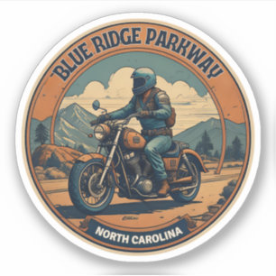 Sticker Circuit moto de la Blue Ridge Parkway Scenic Byway