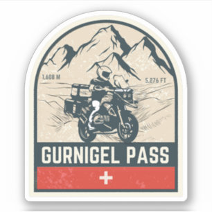 Sticker Circuit moto suisse-alpes du col de Gurnigel