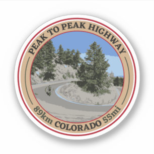 Sticker circuit panoramique de crête en crête Colorado mon