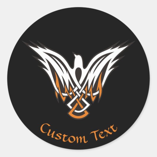 Sticker circulaire classique aux oiseaux celtiques (Devant)