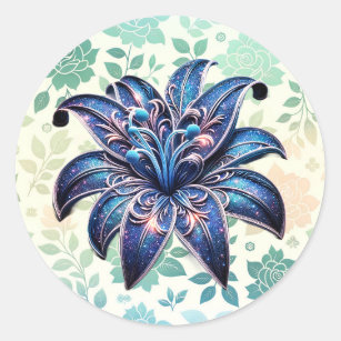 Sticker circulaire étoile florale - Splendor cosmi
