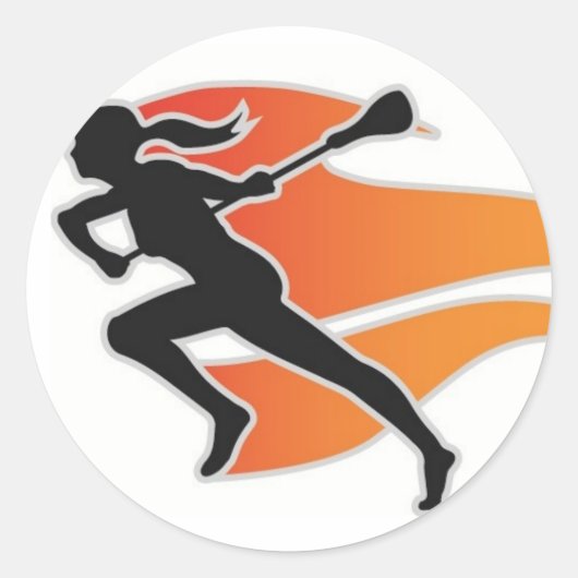 Sticker circulaire Flames Lacrosse (Devant)