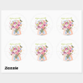 Sticker circulaire "Grow Yourself-You" (Feuille)