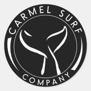 Sticker circulaire Surf Carmel