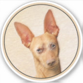 Sticker Cirneco dell’Etna Peinture - Cute Original Chien A (Devant)
