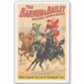 Sticker Cirque Avec Des Hommes À Cheval. (Devant)