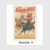 Sticker Cirque Avec Des Hommes À Cheval. (Feuille)
