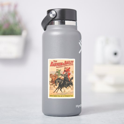 Sticker Cirque Avec Des Hommes À Cheval. (HydroFlask)