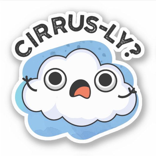 Sticker Cirrus Météo Cirrus Cloud Pun (Devant)