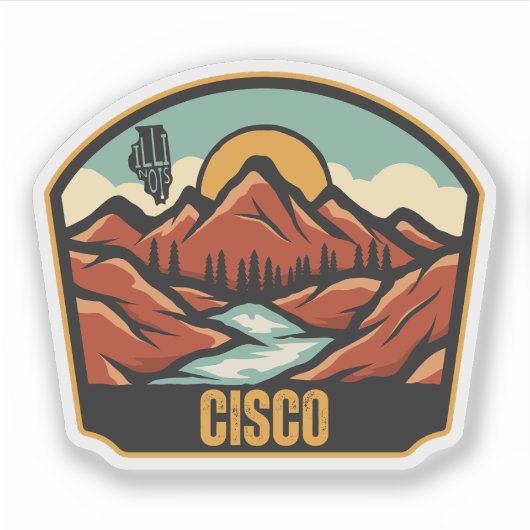Sticker Cisco, Illinois (Devant)