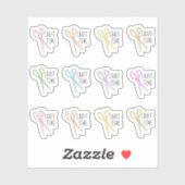 Sticker Ciseaux de temps de bricolage Rappel de métier Pla (Feuille)