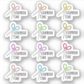 Sticker Ciseaux Mignons Scrapbook Time Planificateur Bujo (Devant)