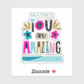 Sticker Citation à main motivationnelle Customisée (Feuille)