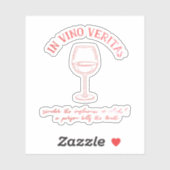 Sticker Citation amateur de vin (Feuille)