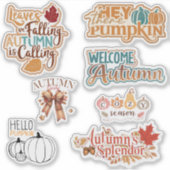 Sticker Citation Bienvenue Saison Automne ensemble 7 (Devant)