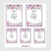 Sticker Citation célèbre de Sainte-Catherine de Sienne (Feuille)