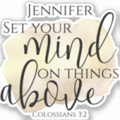 Sticker Citation chrétienne Élégante Bible Verse Les Chose (Recto)