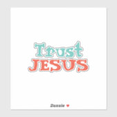 Sticker Citation chrétienne "Trust JESUS" (Feuille)