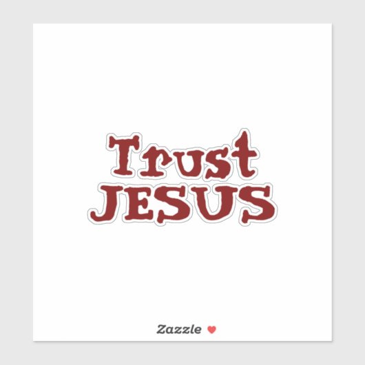 Sticker Citation chrétienne "Trust JESUS" (Feuille)