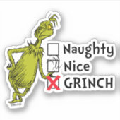 Sticker Citation coquine, Nice ou Grinch (Devant)