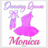 Sticker Citation Dancing Queen Rose Chaussure de Ballerine (Feuille)