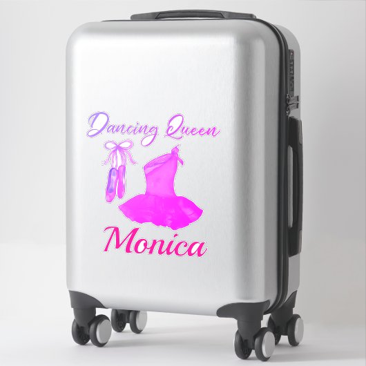 Sticker Citation Dancing Queen Rose Chaussure de Ballerine (Sur valise)