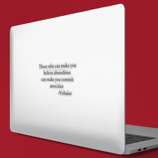 Sticker Citation d'avertissement Voltaire