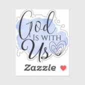 Sticker Citation de chansons chrétiennes modernes Dieu est (Feuille)