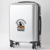Sticker Citation de chat Halloween Citrouille Sorcière Gra (Sur valise)