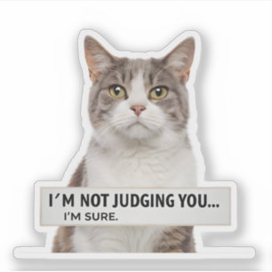 Sticker Citation de chat sarcastique jugeant l'art minimal