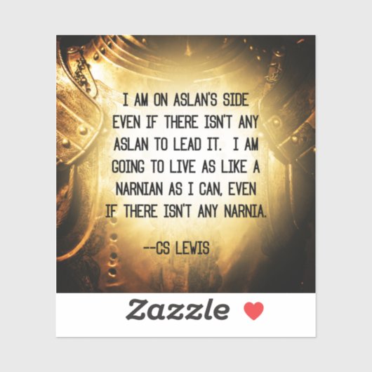 Sticker Citation de CS Lewis Narnia Knight (Feuille)