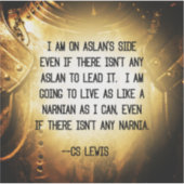Sticker Citation de CS Lewis Narnia Knight (Devant)