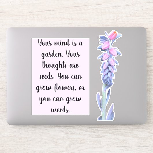 Sticker Citation de fleurs succulentes (Ordinateur)