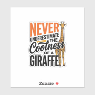 Sticker Citation de girafe drôle design vintage vecteur T-