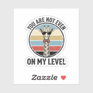 Sticker Citation de girafe drôle T-Shirt gravure vintage D