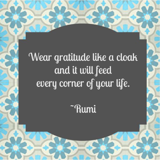 Sticker Citation de Gratitude Rumi (Devant)