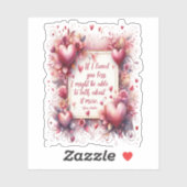 Sticker Citation de Jane Austen - Si Je Vous Aimais Moins (Feuille)