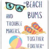 Sticker citation de jour de plage (Recto)