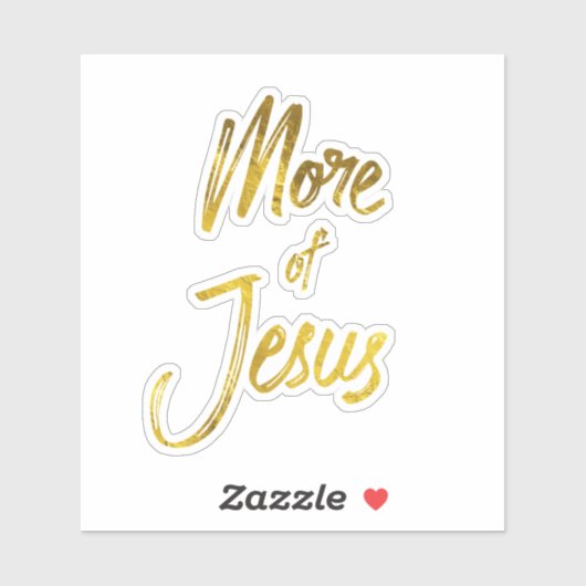Sticker Citation de la foi : Gold More de Jésus (Feuille)