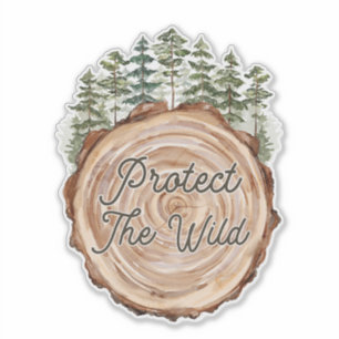 Sticker Citation de la Journée de la Terre Disque de Bois