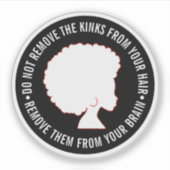 Sticker Citation de l'Inspirational Marcus Garvey HAIR AFR (Devant)