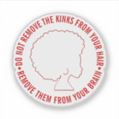 Sticker Citation de l'Inspirational Marcus Garvey HAIR AFR (Devant)