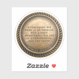 Sticker Citation de Marcus Aurelius Pièce avec avis