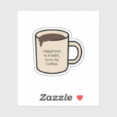 Sticker Citation De Mug De Café (Feuille)