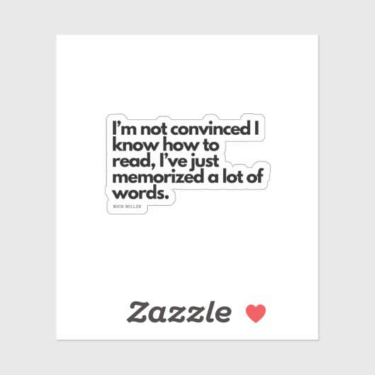 Sticker Citation de Nick Miller (Feuille)